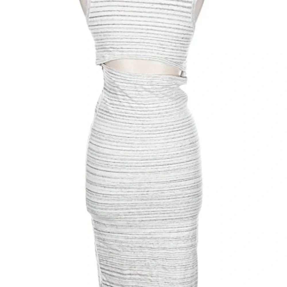 Express Heather Gray Midi Dress - Picture 3 of 6